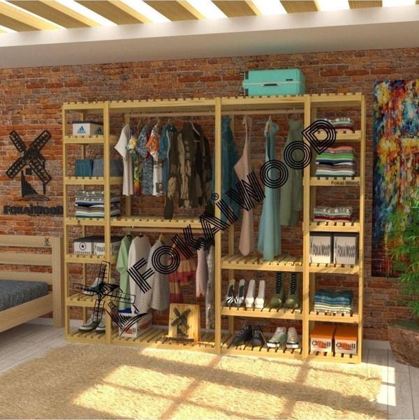 Fokai Wood Glória - Açık Ahşap El Yapımı Gardırop - Image 1