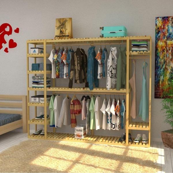 Fokai Wood La Grande - Açık Ahşap Elbise Dolabı - Gardırop - Image 1