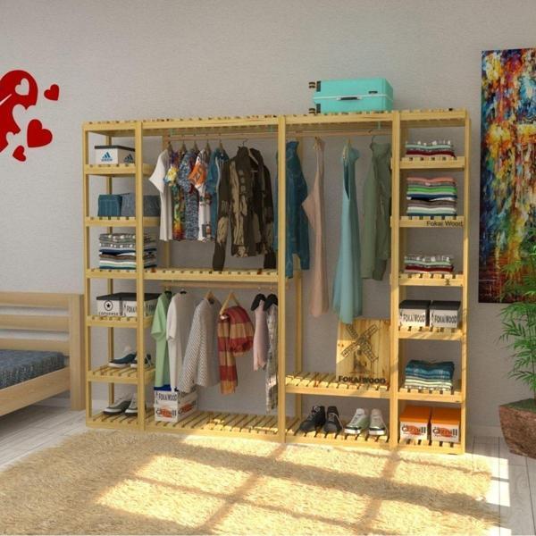 Fokai Wood Megalo - Açık Ahşap Elbise Dolabı , Gardırop - Image 1