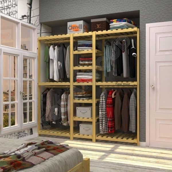 Fokai Wood Quatro Grande - Açık Ahşap Askısı Raf Sistemi - Image 1