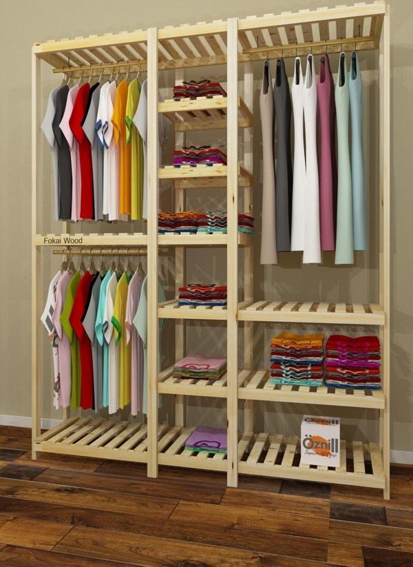 Fokai Wood Tres - Açık Ahşap El Yapımı Elbise Dolabı - Image 1