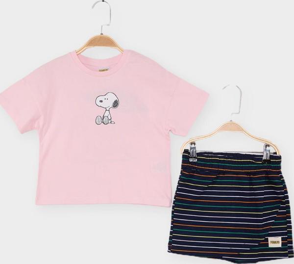 Snoopy Lisanslı Kız Çocuk 2 'li Takım SN21974 - Image 1