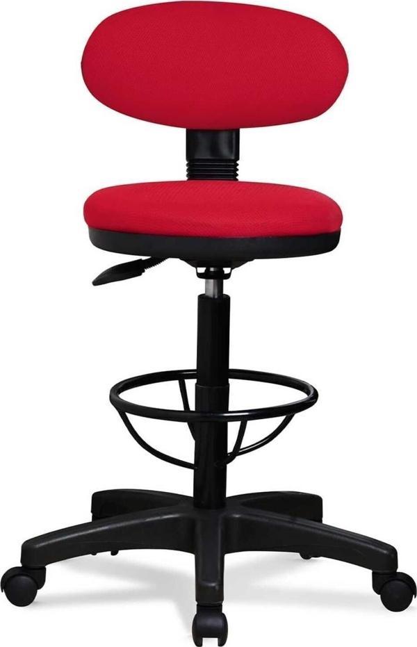 Arenzo Bar Sandalyesi Sırtlı Baretta Model Kırmızı - Image 1