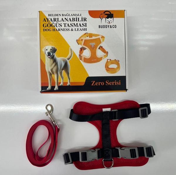 Buddy Co Zero Köpek Uzatmalı Göğüs Tasması Kırmızı Large - Image 1