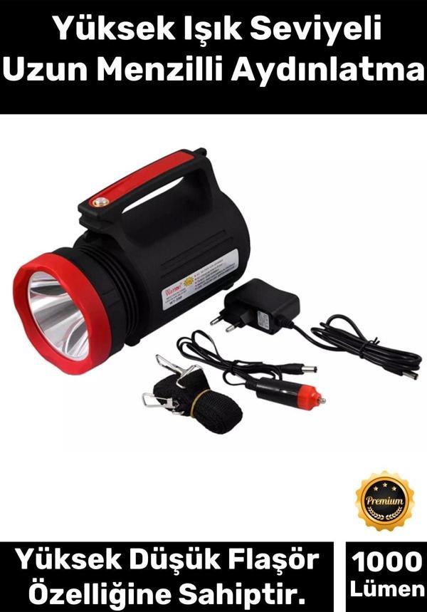 Premium 2 Florasan Led Beyaz Aydınlatma 1000 Lümen 5 Metre Kablolu Çift Yönlü Büyük Fener - Image 1
