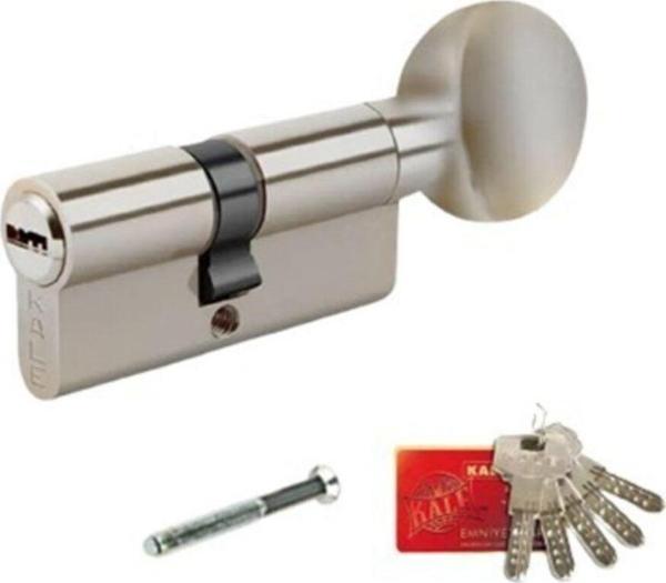 Kale Kilit 164 Bme 68 Mm Mandallı Nikel Barel 5 Anahtarlı Dış Kapı Göbeği - Image 1