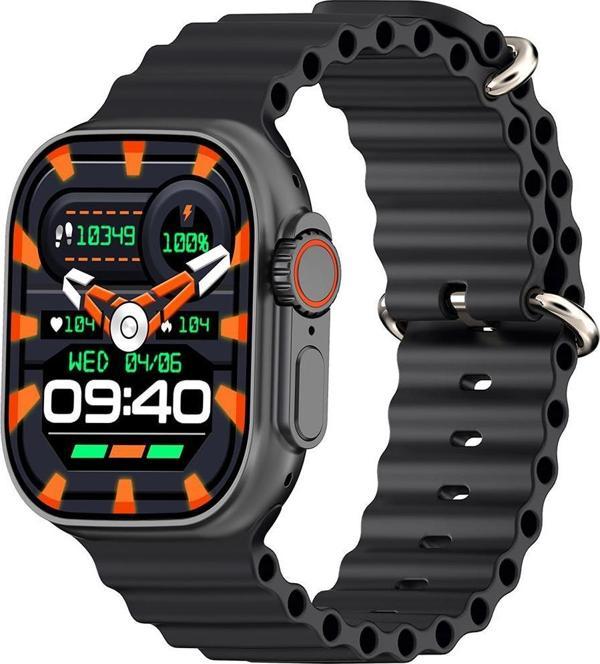Hytech W69 Watch IOS ve Android Uyumlu MActive 2.05 inç Geniş Ekranlı Siyah Akıllı Saat - Image 1