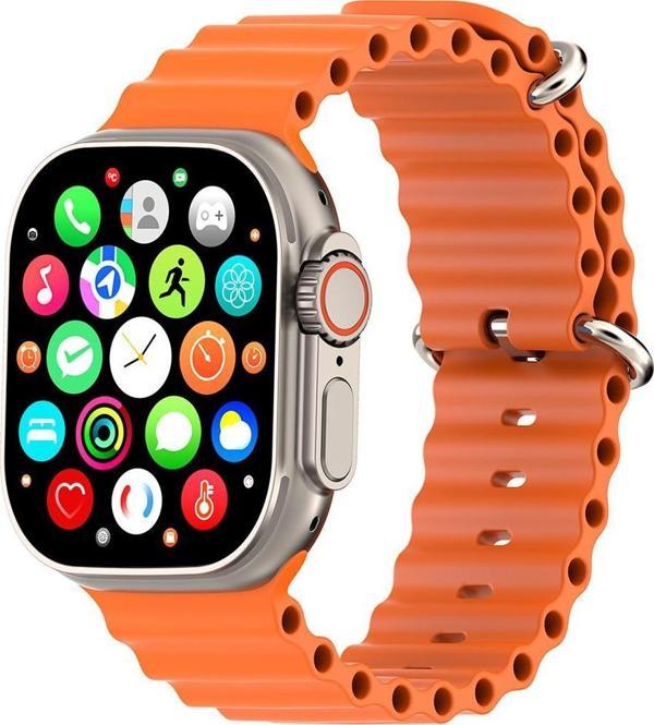 Hytech W69 Watch IOS ve Android Uyumlu MActive 2.05 inç Geniş Ekranlı Turuncu Akıllı Saat - Image 1