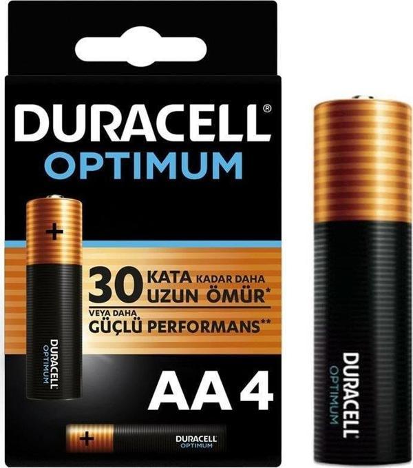 Duracell Optimum 1.5 Volt Alkalin AA 4’lü İnce Kalem Pil MX1500 - Image 1