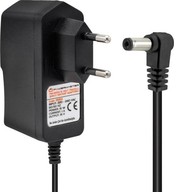 Powermaster PM-19253 15 Volt - 1 Amper - 15 Watt Şarjlı Matkap Adaptörü - Image 1