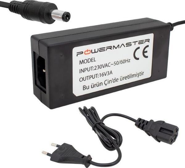 Powermaster PM-14311 16 Volt - 3 Amper 5.5*2.5 Mm Uçlu Plastik Kasa Santral Adaptörü (Masaüstü) - Image 1