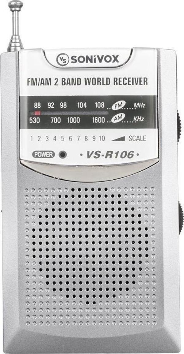 Sonivox VS-R106 Analog Radyo Gri Renk - Image 1