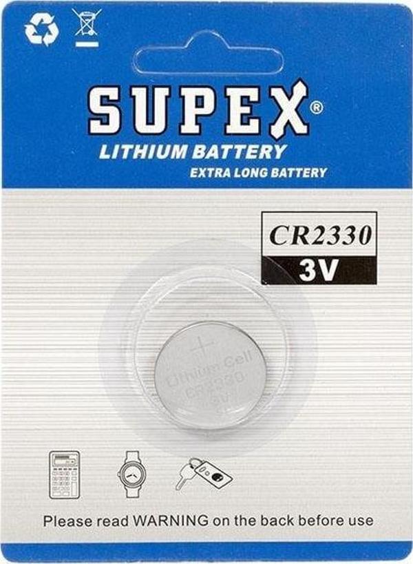 Supex CR2330 3 Volt Lityum Pil Tekli - Image 1