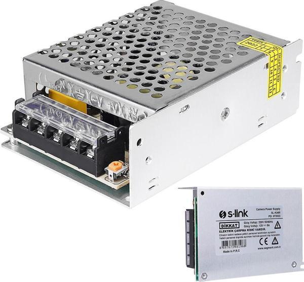 S-Link SL-KA65 12 Volt 5 Amper 65 Watt Metal Kasa Adapatör - Image 1