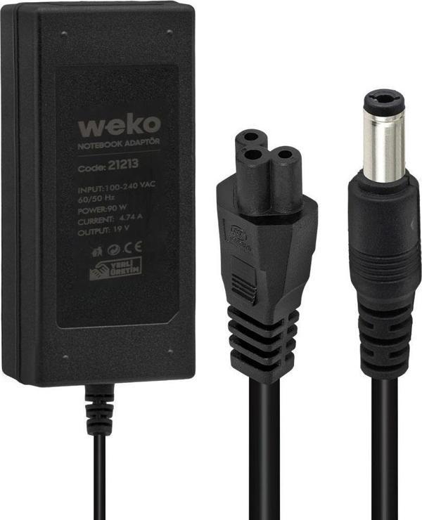 Weko 19 Volt 4.74 Amper 90 Watt Notebook Adaptör (5.5*2.5 Uçlu) - Image 1