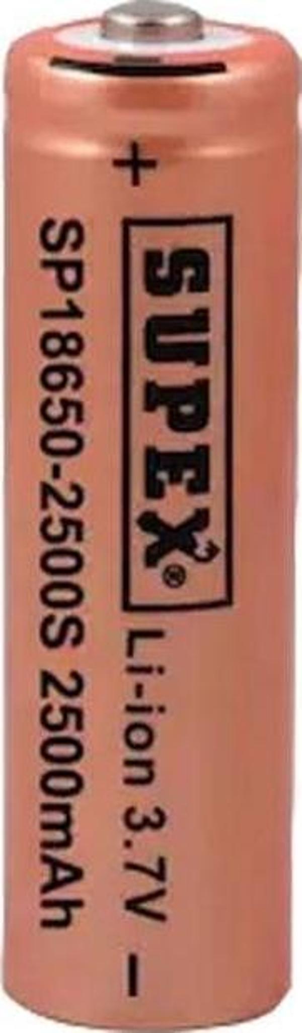 Supex 18650 – 2500S 3.7V 2500 Mah Başlı Li-Ion Pil - Image 1