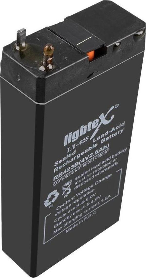 Lightex 4 Volt 2.3 Amper Bakımsız Işıldak Aküsü (100x50x20 Mm) - Image 1