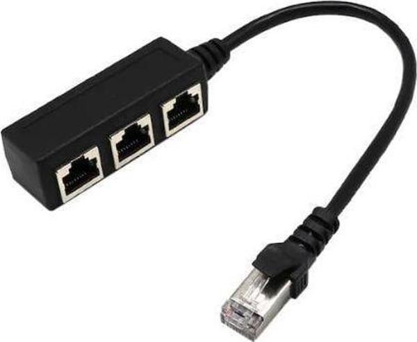 PowerMaster PM-25007 Ethernet RJ45 3'lü Dağıtıcı Splitter - Image 1