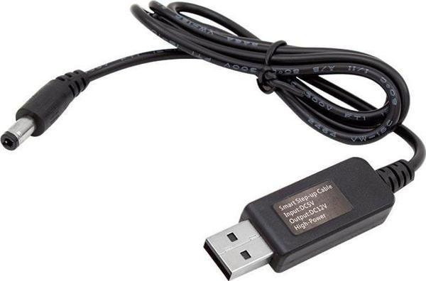 Powermaster 5V-12V USB To DC 5.5*2.5mm Kablo (12 Volt 1 Amper) - Image 1