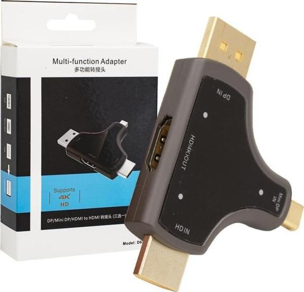 Powermaster Mini DP+DP+HDMI To HDMI 4K Çevirici - Image 1