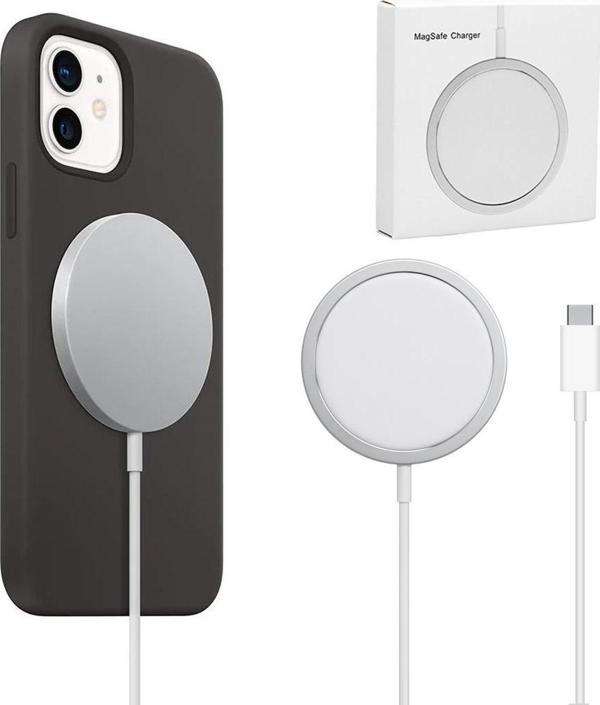 Powermaster MagSafe Magnet Wireless Şarj Cihazı 5V/3A USB Type-C - Image 1