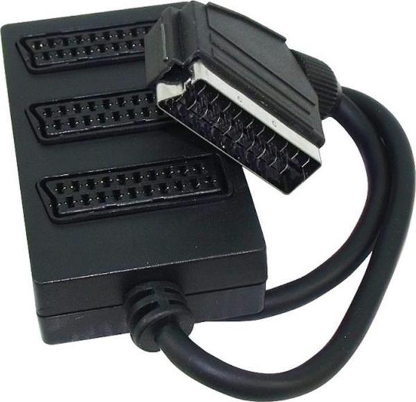 Elektromer 3\'lü Scart Dağıtıcı (1 Erkek-3 Dişi Scart) - Image 1