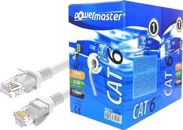 Powermaster Cat6 23 AWG 100 Metre Ethernet Network Kablosu - Image 1