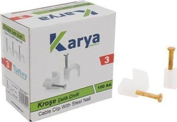 Karya Kroşe 3 Numara Çelik Çivili 100'lü Paket - Image 1