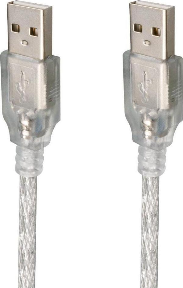 Powermaster Usb Erkek-Erkek Şeffaf Kablo 5 Metre - Image 1