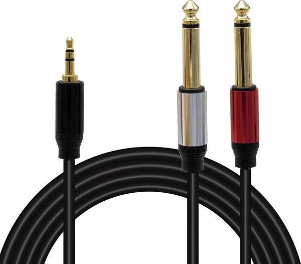 Magicvoice LD360 3.5 Mm Aux Stereo Erkek - 2x 6.3 Mm Mono Erkek 1.5 Metre Kablo - Image 1