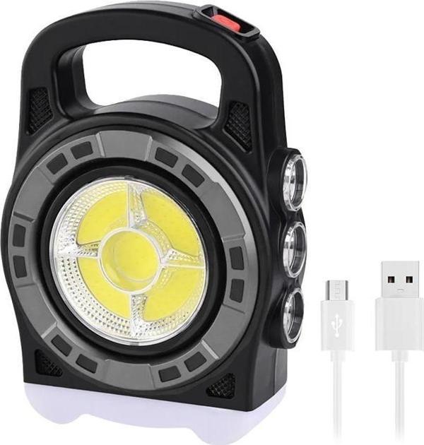 Powermaster HB-6678C Cob Ledli 20 Watt 3 Kademeli Şarjlı USB Çıkışlı Solar Lamba - Image 1