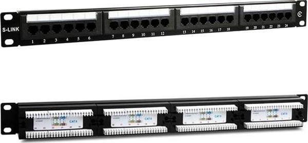 S-Link SL-F624 24’lü FTP Cat6 Patch Panel - Image 1