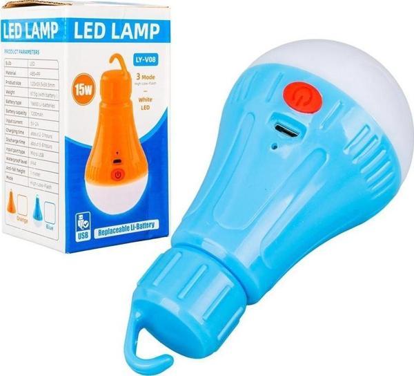 Powermaster LY-V08 Şarjlı Kamp Lambası (Çakarlı) - Image 1
