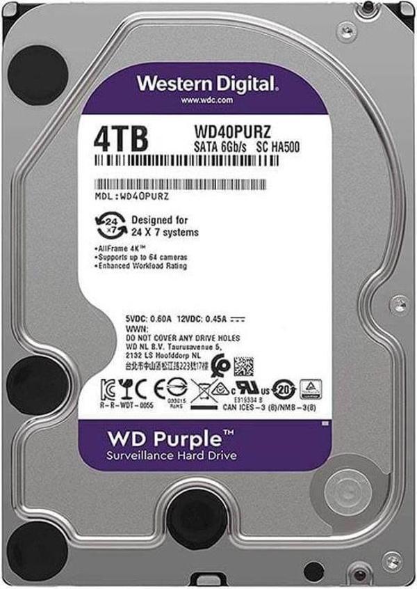 Western Digital Purple WD40PURZ 4 Tb Sata 6GB/S 7/24 Güvenlik Harddisk - Image 1