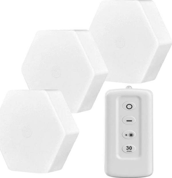 Powermaster MX-359 Üçlü Altıgen Kumandalı Pilli Dokunmatik Tezgah Altı LED Aydınlatma - Image 1