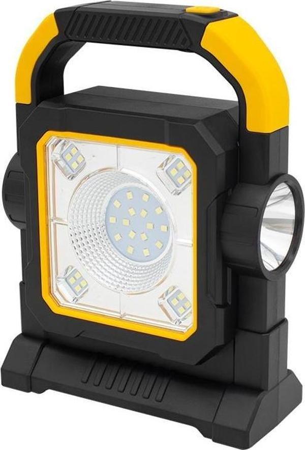 Powermaster HC-7078-C Üç Çalışma Modlu Şarjlı Cob Ledli Taşınabilir Solar Panelli Lamba - Image 1