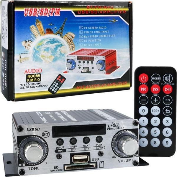 MagicVoice YW-191L 12 Volt 100 Watt Motosiklet Bluetooth Amfi USB/SD 2 Kanal Pazarcı - Amfi (125X95X40mm) - Image 1