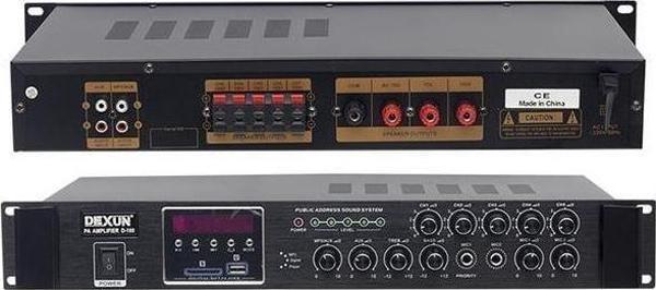 Dexun D-100 60W USB-SD Girişli 100V Hat Trafolu Anfi - Image 1