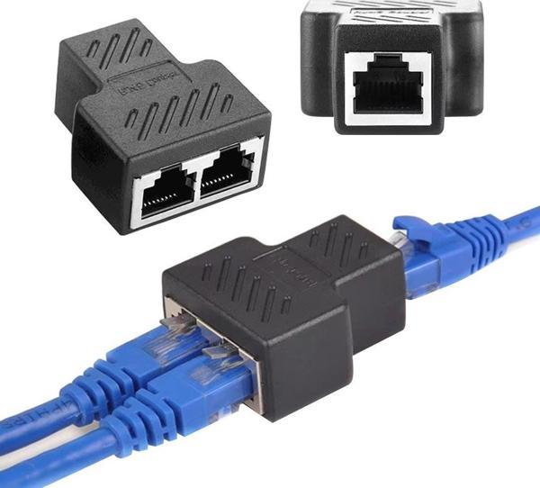 PowerMaster PM-26130 Ethernet RJ45 TO 2X Çoklayıcı Dişi Splitter Adaptör - Image 1