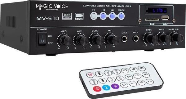 Magicvoice MV-510 50 Watt Usb-Sd-Bluetooth Girişli Hat Trafolu Amfi - Image 1