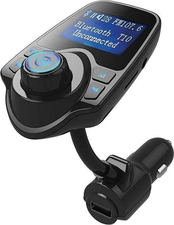 Hello T10 USB-SD-AUX-Bluetooth Destekli 2.1A FM Transmitter - Image 1