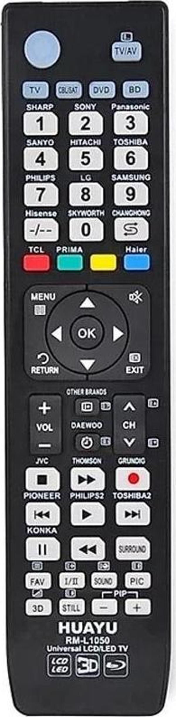 Huayu RM-L1050 TV-SAT-DVD-BD Universal Kumanda - Image 1