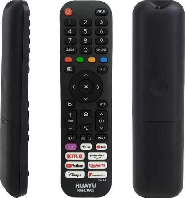 Huayu RM-L1665 Ver 2.0 Hisense Netflix-Prime Video-Youtube-Rakuten-Disney+ Tuşlu - Image 1