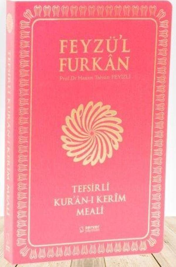 Feyzü'l Furkan Tefsirli Kur'an-ı Kerim Meali (Orta Boy - Tefsirli Meal - İnce Cilt) Fuşya - Server İletişim - Image 1