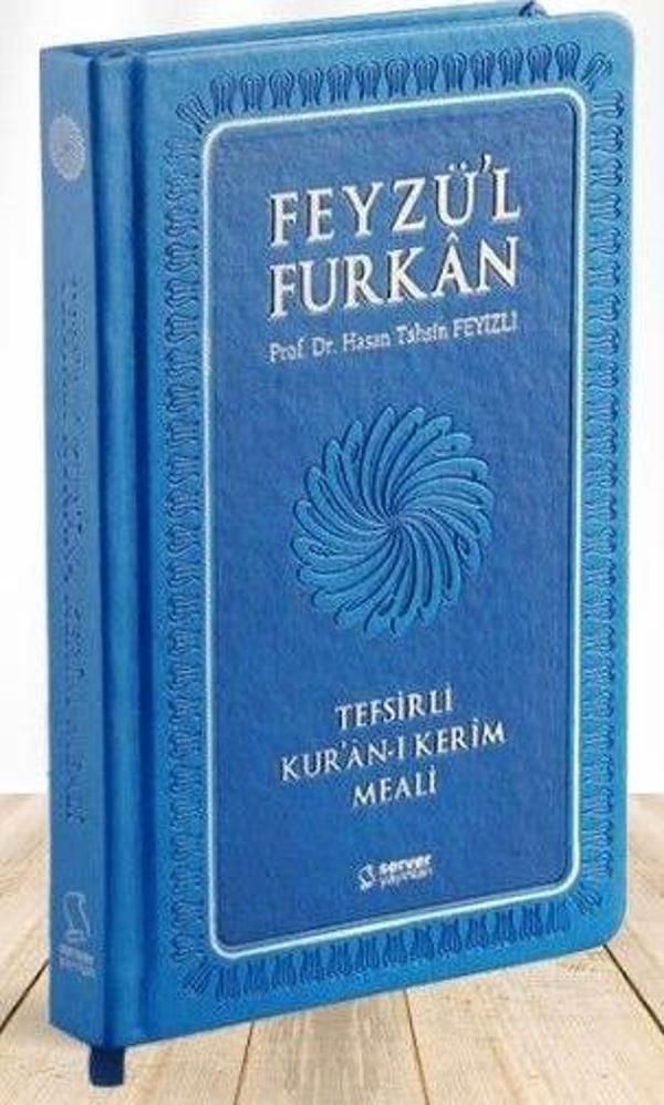 Feyzü'l Furkan Tefsirli Kur'an-ı Kerim Meali (Sempatik Cep Boy - Tefsirli Meal - Ciltli) - Lacivert - Server İletişim - Image 1
