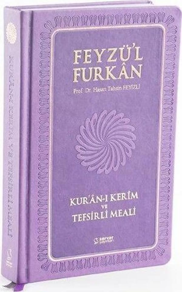 Feyzü'l Furkan Kur'an-ı Kerim ve Tefsirli Meali (Orta Boy - Mushaf ve Meal - Ciltli) Lila - Server İletişim - Image 1