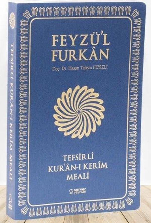 Feyzü'l Furkan Tefsirli Kur'an-ı Kerim Meali (Büyük Boy - Tefsirli Meal - İNCE CİLT) LACİVERT - Server İletişim - Image 1