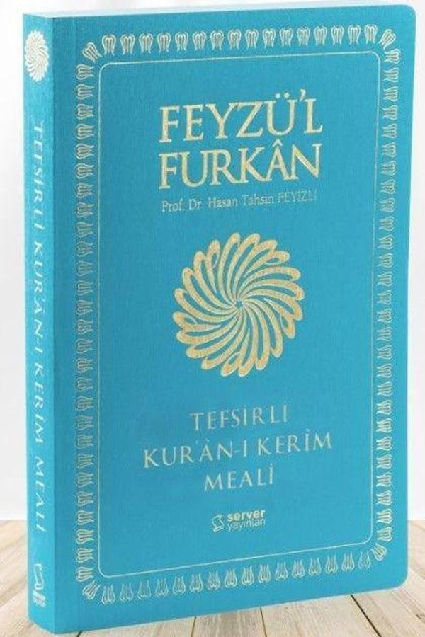 Feyzü'l Furkan Tefsirli Kur'an-ı Kerim Meali (Büyük Boy - Tefsirli Meal - İNCE CİLT) TURKUAZ - Server İletişim - Image 1