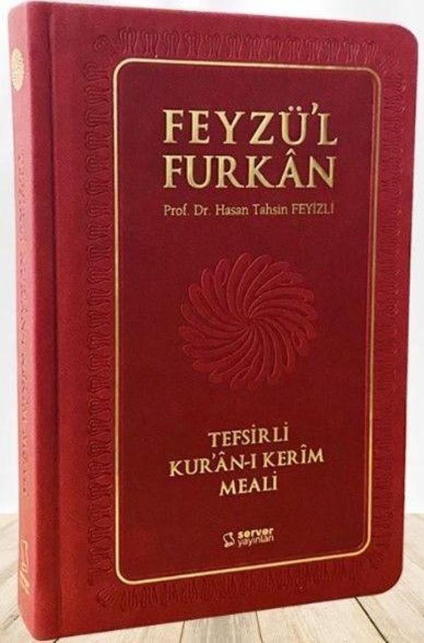 Feyzü'l Furkan Tefsirli Kur'an-ı Kerim Meali (Orta Boy - Tefsirli Meal - Ciltli) - BORDO - Server İletişim - Image 1