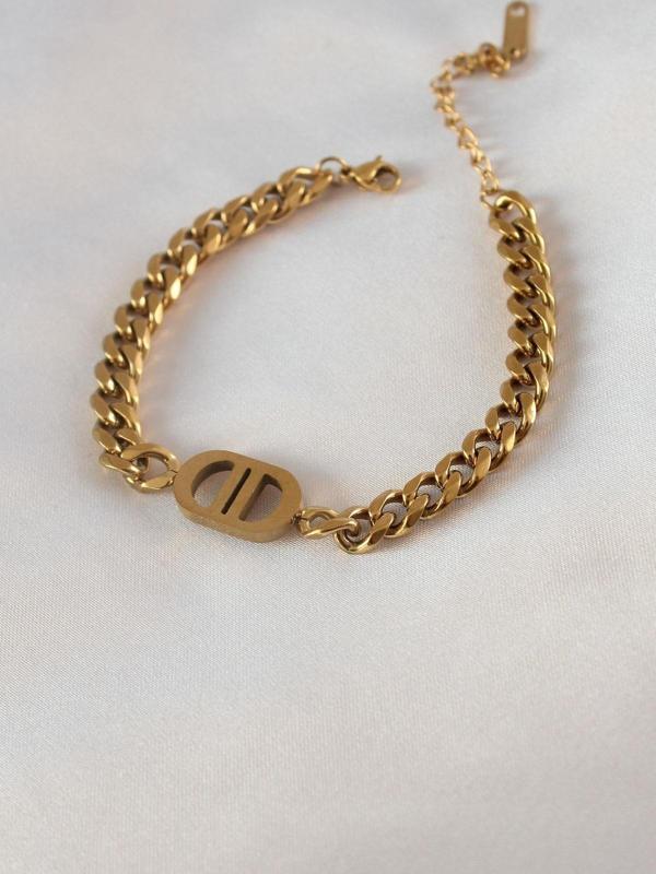 316L Çelik Gold Renk Zincir Model Kadın Bileklik - Image 1